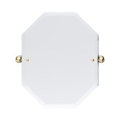 Perrin & Rowe Traditional 625 x 500mm Octagonal Mirror - Polished Brass