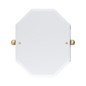 Perrin & Rowe Traditional 625 x 500mm Octagonal Mirror - Satin Brass