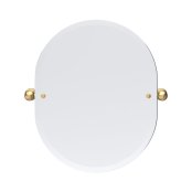 Perrin & Rowe Traditional 625 x 500mm Oval Mirror - Satin Brass