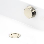 Perrin & Rowe Bath Pop-Up Waste & Overflow with 900mm Concealed Pipes - Nickel