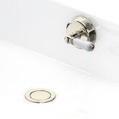 Perrin & Rowe Combined Pop-Up Waste and Overflow with 550mm Concealed Pipes - Nickel