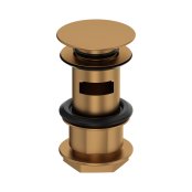 Perrin & Rowe Large Slotted Push Basin Waste - English Bronze