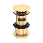 Perrin & Rowe Large Slotted Push Basin Waste - Satin Brass