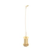 Perrin & Rowe Unslotted Basin Waste with Metal Plug Stay & Chain - Satin Brass