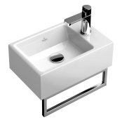 Villeroy & Boch Memento 400 x 260mm Wall-Hung Basin & Towel Rail Bundle