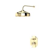 Perrin & Rowe Traditional Shower Set Three with 5" Shower Rose - Gold