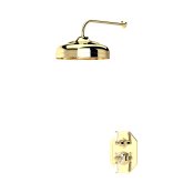 Perrin & Rowe Traditional Shower Set Three with 5" Shower Rose - Polished Brass