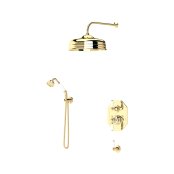Perrin & Rowe Traditional Shower Set Four with 5" Shower Rose - Polished Brass