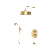 Perrin & Rowe Traditional Shower Set Four with 5" Shower Rose - Satin Brass