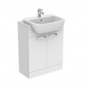 Ideal Standard Tempo White Gloss Semi Countertop Unit with 2 Doors