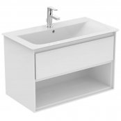 Ideal Standard Connect Air 800mm Vanity Unit with Open Shelf (Gloss White with Matt White Interior)