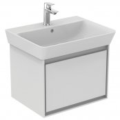 Ideal Standard Connect Air Cube Basin Unit for 600mm Basin (Gloss White with Matt White Interior)