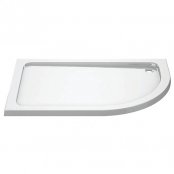 April Aquadart 1200 x 800mm Offset Quadrant Shower Tray