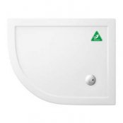 Zamori 900 x 800mm Anti-Slip Left Hand Offset Quadrant Shower Tray