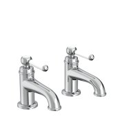 Tavistock Lansdown Basin Pillar Taps - Chrome