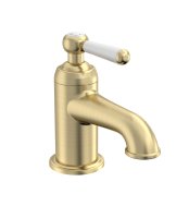 Tavistock Lansdown Mini Mono Basin Mixer with Click Waste - Brushed Brass