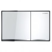 Geberit Sigma 60 White Glass Dual Flush Plate