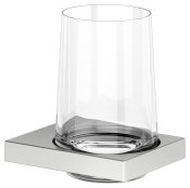 Keuco Edition 11 Tumbler Holder with Crystal Tumbler - Stainless Steel