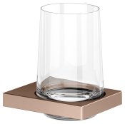 Keuco Edition 11 Tumbler Holder with Crystal Tumbler - Brushed Red Gold