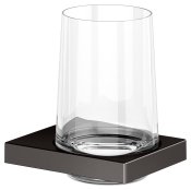 Keuco Edition 11 Tumbler Holder with Crystal Tumbler - Brushed Titanblack