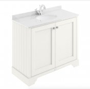 Bayswater Bathrooms Pointing White 1000mm 2-Door Basin Cabinet