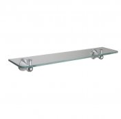 Origins Living Genoa Glass Shelf 50cm - Chrome
