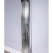 DQ Heating Cove 1800 x 295mm Vertical Single Column Polished Stainless Steel Radiator