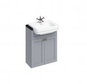 Burlington Bathrooms Grey 60cm Semi Recessed Basin Unit