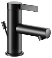 Keuco IXMO Single Lever Basin Mixer 60 with Pop-Up Waste (Pure Round Rosette) - Matt Black
