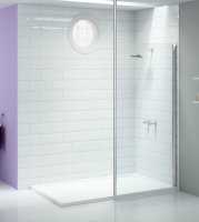 Merlyn Ionic Showerwall with Vertical Post