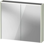 Duravit D-Code 800mm x 700mm Illuminated 2 Door Mirror Cabinet - Pale Green