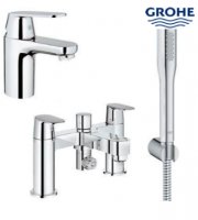 Grohe Eurosmart Smooth Body Basin Mixer with Bath/Shower Mixer