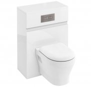 Britton Bathrooms White WC Unit With Flush Plate For Back To Wall WC