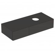 Geberit VeriForm 1200mm Two Drawer Lava Vanity Unit for Lay-On Basin