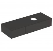 Geberit VeriForm 1350mm Two Drawer Lava Vanity Unit for Lay-On Basin