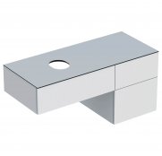 Geberit VariForm 1350mm Three Drawer White Vanity Unit for Lay-On Basin