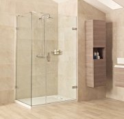 Roman Liberty 8mm Hinged Door with One In-Line Panel 1200 x 900mm (Corner Fitting)