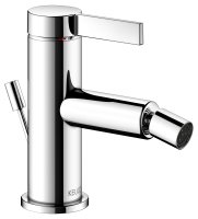 Keuco IXMO Single Lever Bidet Mixer with Pop-Up Waste (Pure Round Rosette) - Chrome