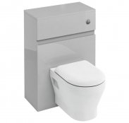 Britton Bathrooms Light Grey WC Unit With Flush Button For Back To Wall WC