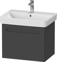 Duravit No.1 590mm Wall Hung 1 Drawer Vanity Unit - Matt Graphite
