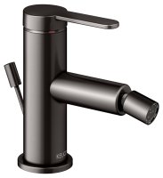 Keuco IXMO Single Lever Bidet Mixer with Pop-Up Waste (Flat Round Rosette) - Brushed Titanblack