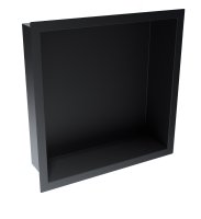 Scudo 300 x 300mm Inset Shower Niche - Matt Black