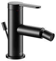 Keuco IXMO Single Lever Bidet Mixer with Pop-Up Waste (Flat Round Rosette) - Matt Black