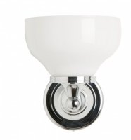Burlington Bathrooms Round Base Frosted Cup Glass Shade