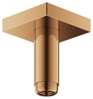 Keuco 100mm Ceiling Mounted Shower Arm with Square Rosette - Brushed Bronze