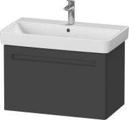 Duravit No.1 740mm Wall Hung Vanity Unit with Internal Drawer - Matt Graphite