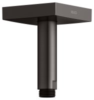 Keuco 100mm Ceiling Mounted Shower Arm with Square Rosette - Brushed Titanblack