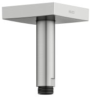 Keuco 100mm Ceiling Mounted Shower Arm with Square Rosette - Stainless Steel