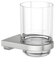 Keuco Collection Moll Tumbler Holder with Crystal-Glass - Stainless Steel