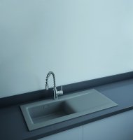 RAK Dream 2 Slim Single Bowl Kitchen Sink 101cm - Matt Grey